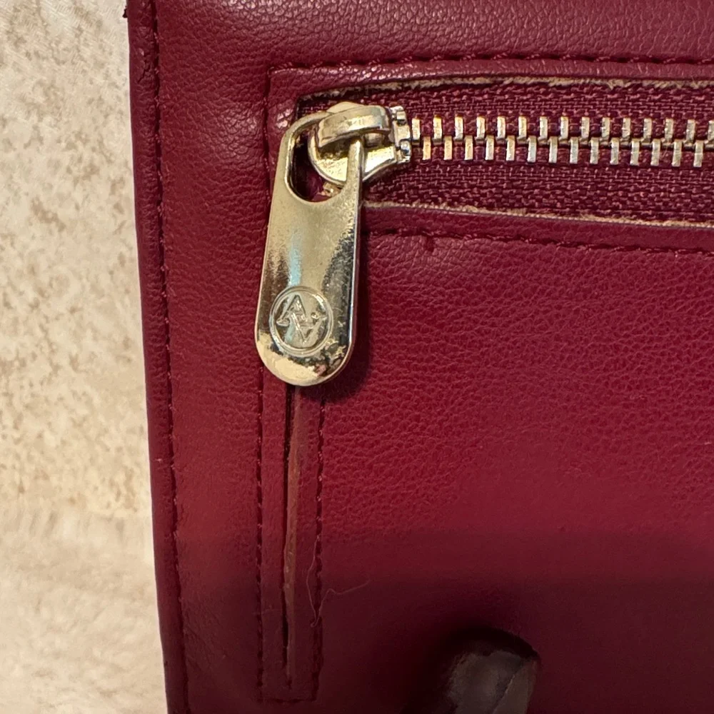 Adrienne Vittadini Deep Red Quilted Wallet - Picture 5 of 7